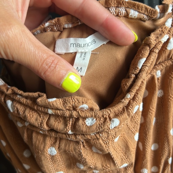 Tan A-line Midi dress - Picture 8 of 8